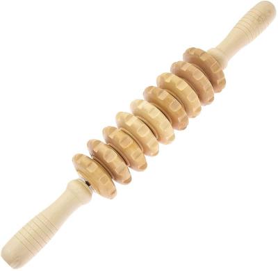 China Healthy Cellulite Blasters Body Easy Massager Wooden Roller Handheld Massager for sale