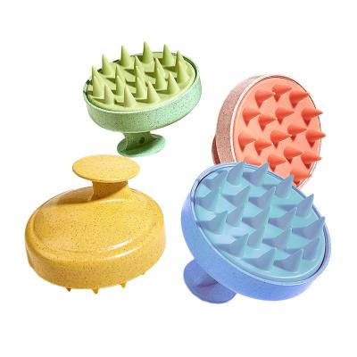 China Round Custom Scalp Silicone Shampoo Chef Massage Wash Comb Brush for sale