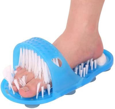 China EXFOLIATING Simple Foot Scrubber Foot Scrubber Foot Shower Spa Easy Cleaning Sweep Exfoliating Foot Massager Slipper for sale