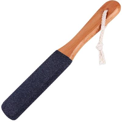 China Sand Professional Wooden Foot File Pumice Callus Remover Foot Scrubber Pedicure Foot Rasp Removes for sale