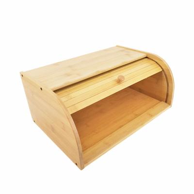 China Bread box sustainable bamboo, bread storage box for sale