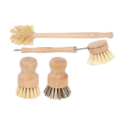 China New Arrival Sustainable Sisal Natural Wooden Kitchen Dish Brush, Dish Cleaning Brush, Kitchen Scrub Brush for sale