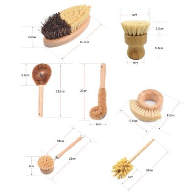 China New Arrival Sustainable Sisal Natural Wooden Kitchen Dish Brush, Dish Cleaning Brush, Kitchen Scrub Brush for sale