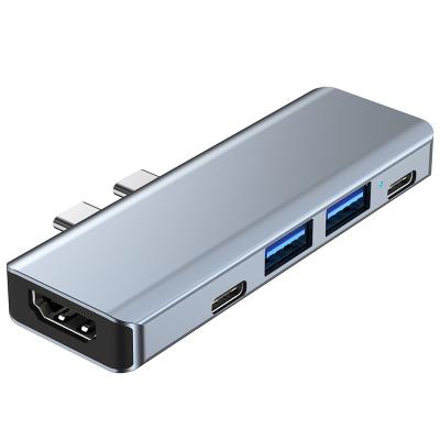 China For Macbook Pro / Air C Factory Manufacture Hard Drive Docking Station Usb 5 in 1 Dual Usb Hub Type for sale