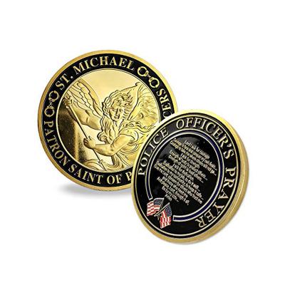 China China Wholesale Custom Soft Enamel Saint Archangel Michael Challenge Coin for sale