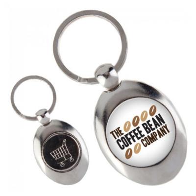 China Metal Logo Trolley Coin Keychain Custom Hot Selling Trolley Marks Bulk Euro Trolley Mark for sale