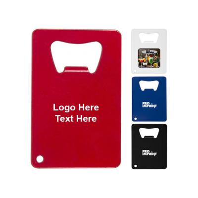 China Metal LOGO Printed Bulk Credit Card Viable Promotional Bottle Opener for sale