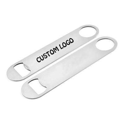 China Sustainable Custom Blank Sublimation Stainless Steel Flat Beer Bottle Opener For Bar for sale