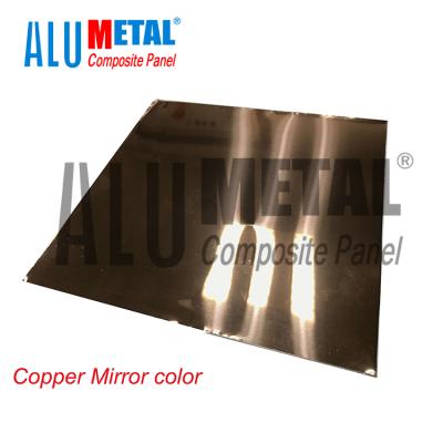 China Classic & Fashionable China ACP Copper Wall Cladding Mirror ACP Sheet Aluminum Composite Panel Sandwich Panel for sale