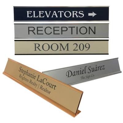 China Classic & Fashionable Custom Curved Aluminum Sign Office Metal Object Door Name Plate Blank Aluminum Sign for sale