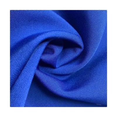 China Stretch blue 100D polyester stretch fabric women girls dresses plus size women's dresses fabric 4 way stretch dresses fabric for sale