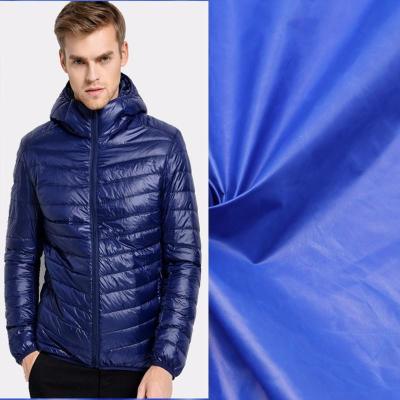 China Customized brief in stock 75D 210T plain 100% polyester taffeta fabric down jacket coat lining fabric polyester taffeta lining fabric for sale