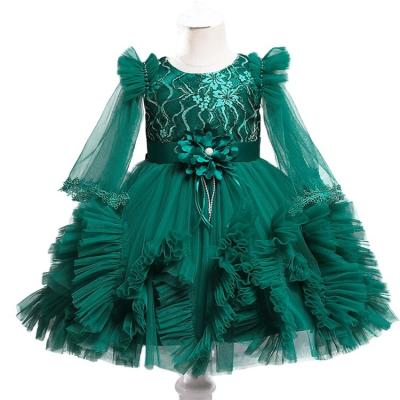 China Factory Supplier Washable Princess Dress Tulle Ballet Girl Dress Piano Performance Dress for sale