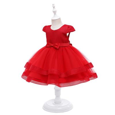 China Best Selling Baby Girl Full Moon Dress Kids Birthday Princess Washable Dress for sale