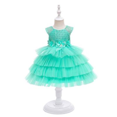 China The factory hot product washable girls dress with lotus leaf sleeves princess dress with bow and tutu skirt for sale