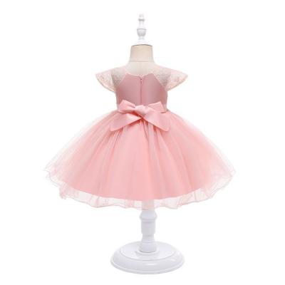 China Factory use washable sales children's lotus leaf sleeve princess dress printing tutu skirt for sale