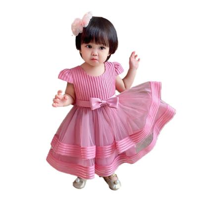 China Washable from factory best 1 year old princess banquet dress baby dress soft and cute for girls for sale