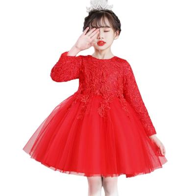 China Washable Customized Size Girl Clothes O-Neck Design Princess Dress For Girls Birthday Party for sale