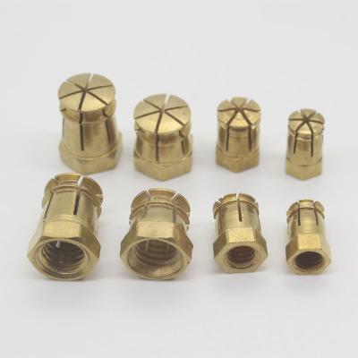 China Free Shipping Vargus Sliding Brass T-Slot Nuts T-Track Acorn Nut Office Furniture Brass T-Nut Threading Inserts for sale