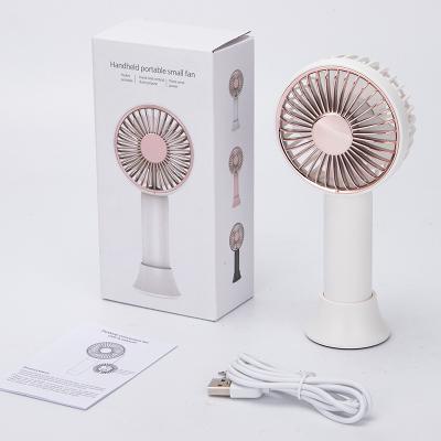 China Custom Portable Mini Button Control Desktop Stand Rechargeable Battery USB Air Cooling Fan for sale