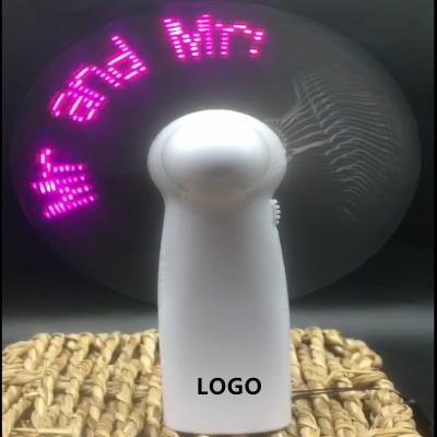 China Mini Size Wholesale Portable Colorful Handheld Led Custom Mini Message Fan for sale