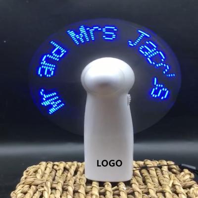 China Mini Size Portable Programmable Led Handheld Battery Mini Message Fan Amazon Hot Selling for sale