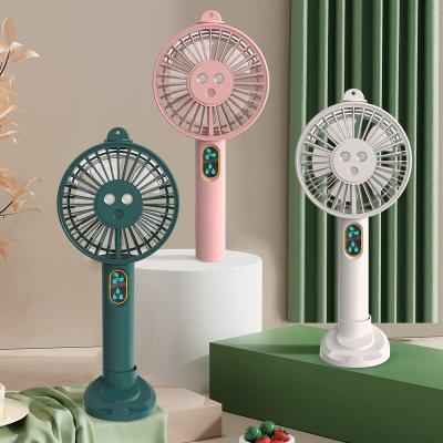 China Spray Function 2022 Mini Fan Macaron USB Rechargeable Portable Handheld Fan Hot Selling Foldable Removable Fan for sale