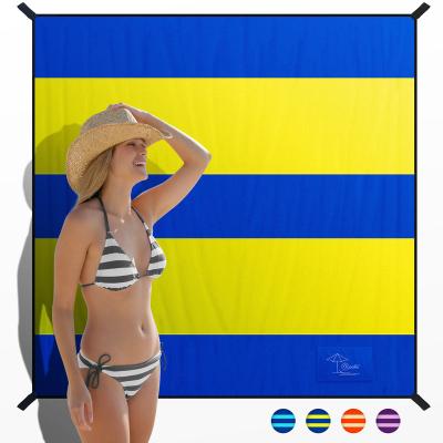 China 2022 Summer Waterproof Breathable Beach Mat Cheap Straw Camping Beach Mat Waterproof Sand Free Light Weight Gift Picnic for sale