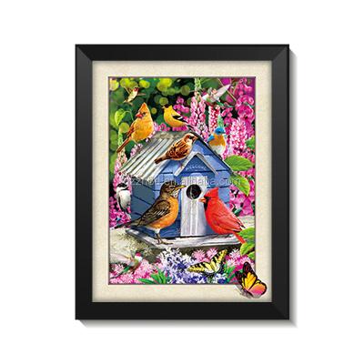 China Europe 5D Picture Frame 5d Lenticular Poster With Bird Image for sale