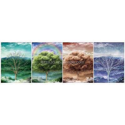 China Europe hot sale 3D tree image four-season lenticular shake effect for home decoration for sale