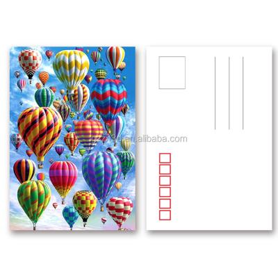 China Hot Promotion Gift Coloful Air Balloon 3D / PP Lenticular Postcards PET Similar To Holograms for sale