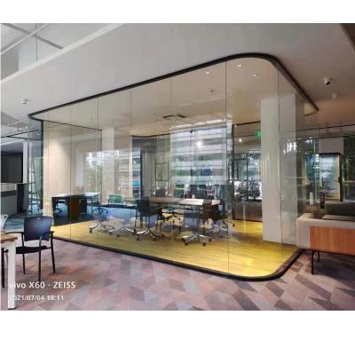 China Modern high quality double glass partition wall tempered glass for office glass division design for sale