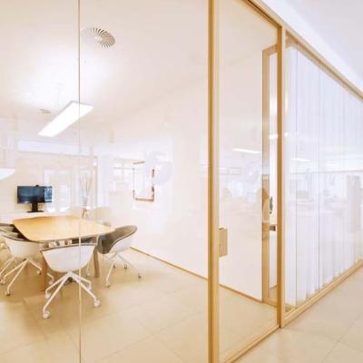 China Modern Cheap Customization Aluminum Frameless Office Glass Wall Partitions for sale