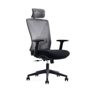 China (Size) Adjustable Comfortable Mesh Back Fabric Chair Office Furniture Office Mesh Office Chair With Wheels for sale