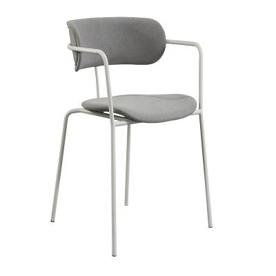 China (Height) Adjustable Modern Party Dining Metal Fabric Upholstered Leg Dining Chair for sale