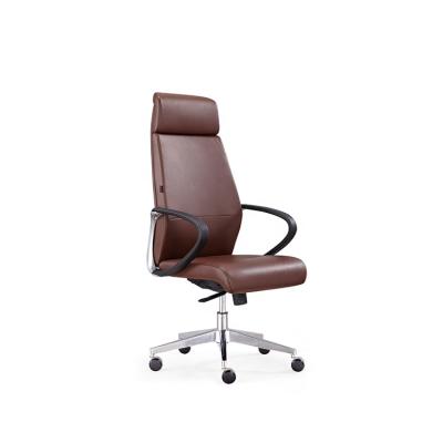 China Adjustable Swivel Leather Chair (Height) Executive Commercial Leather Office Chair Customized Office Chair for sale