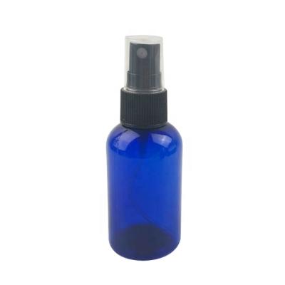 China Medicine 2 oz 60ml Cosmo Bottle Blue Plastic PET Type With Fine Mist Sprayer Cap For Bottle Cleaning Use for sale