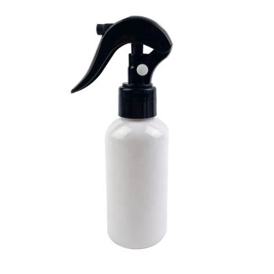 China White Boston Shape Fast Ship Boston Shape 4 Ounce Plastic Pet Bottle With Black Trigger Spray Pump Caps for sale