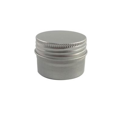 China Eco-friendly Metal Tin Box 25g 25ml Aluminum Tin Small Flat Container With Sealed Cover Tight Lid For Herbs for sale