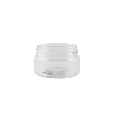 China Eco-friendly 1 oz cylinder pet shape plastic jars with aluminum screw lids wholesale for food packaging for sale