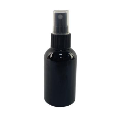 China 60ml Black Fast Delivery 2 BEAUTY PACKAGING PET Plastic Bottle With Black Disc Top Cap, Fine Mist Spray Pump Caps for sale