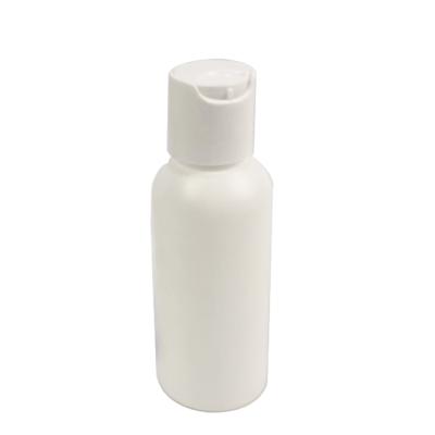 China Cosmetic Cream Or Lotion Packing Customized Color Round Shoulder Bottle HDPE 60ml Plastic Lotion Bottle With Disc Top Cap For Hand Cream Bottle for sale