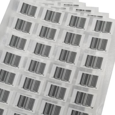 China Barcode Adhesive Labels 1x 1/2 Inch Small , Custom Barcode Paper Sticker Labels With Black Printing for sale