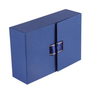 China Custom Luxury Double Opening Cardboard Kraft Paper Gift Boxes With Ribbon Closure for sale