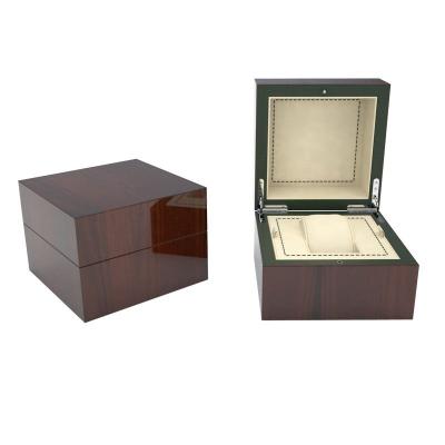 China Custom Luxury Glossy Wooden Wood Grain Watch Box, Lacquer Painting Wooden Watch Box for sale