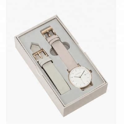 China Luxury Beautiful Rectangle White Cardboard Paper Watch Box for sale