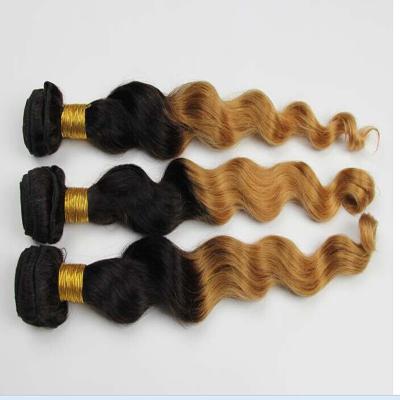 China Grade5A Koningin Brazilian Ombre Hair 1b/27 Haar uitbreiding. Los golf ombre menselijk haar Te koop