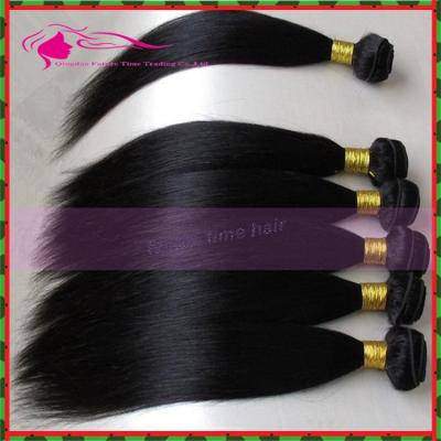 China longitud recta 100% de las extensiones del pelo 5A del cabello humano brasileño virginal de la armadura 10-30inch en el envío gratis común en venta