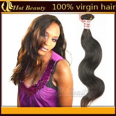 China 5A Remy Virgin Human Hair Extensions Natural Brown And Black Body Wave for sale