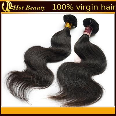 China Preto das extensões do cabelo humano do Virgin da onda do corpo/cor naturais de Brown à venda